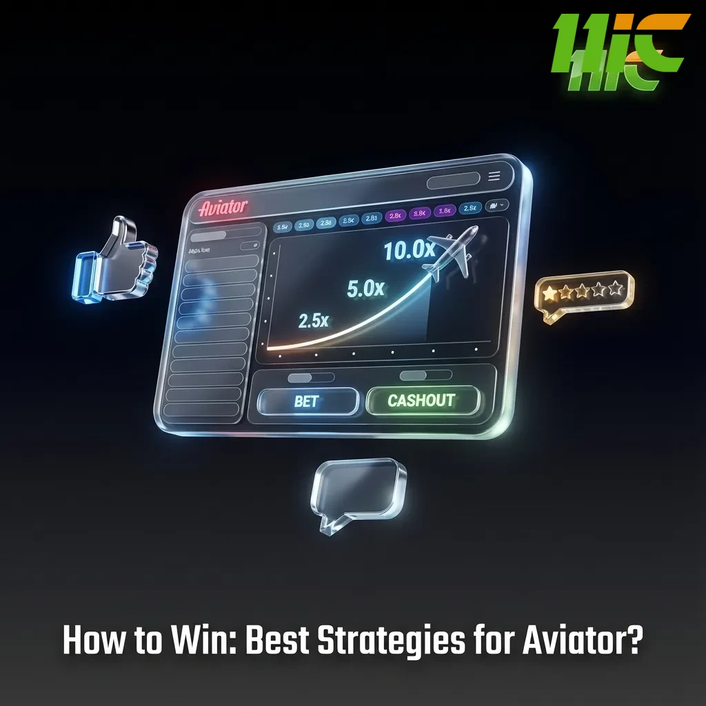 Infographic titled “How to Win: Best Strategies for Aviator” showing tips on small bets, early cash-outs, and testing in demo mode