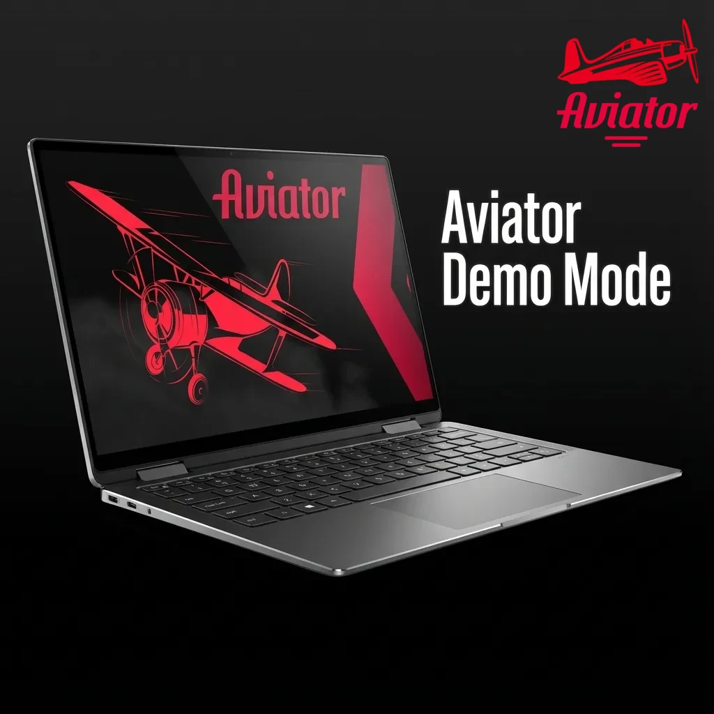 Aviator demo mode game screen showing rising multiplier, virtual credits, and a red plane taking off