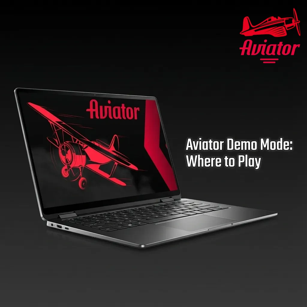 Screenshot of Aviator demo game with rising plane, multiplier bar, and bet controls on an online casino interface