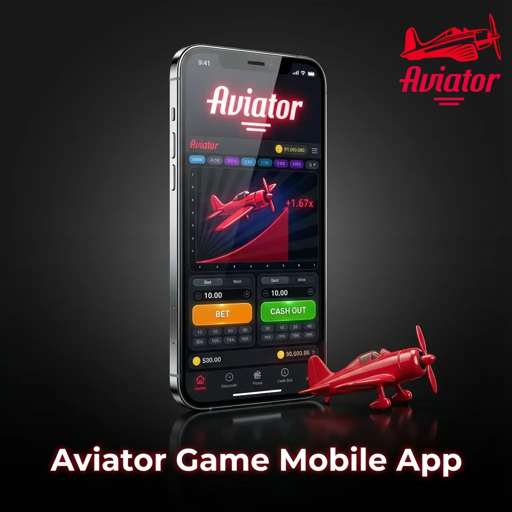 Illustration of Aviator casino game on a smartphone, showing crash graph, bet buttons, and busy Indian city background