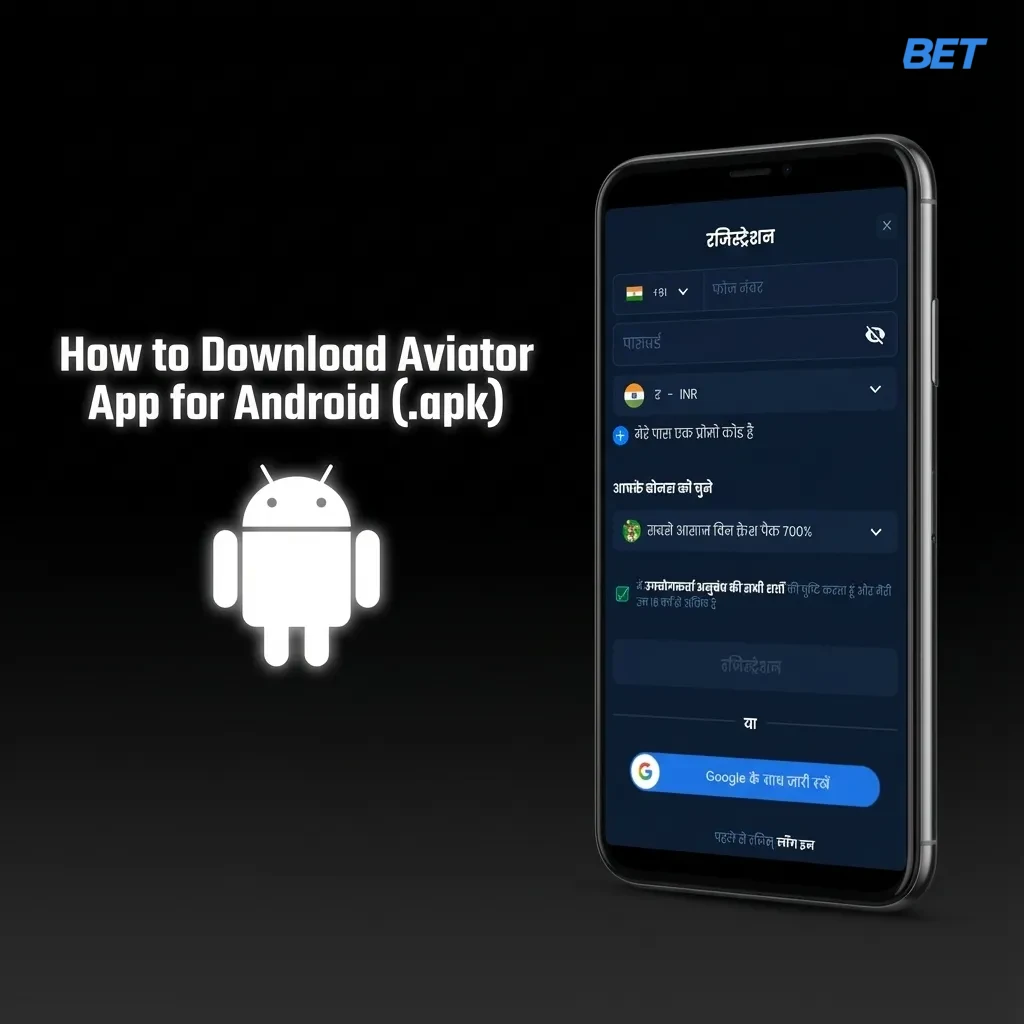 Illustrated guide on downloading and installing the Aviator 4rabet .apk app on an Android phone, step by step.