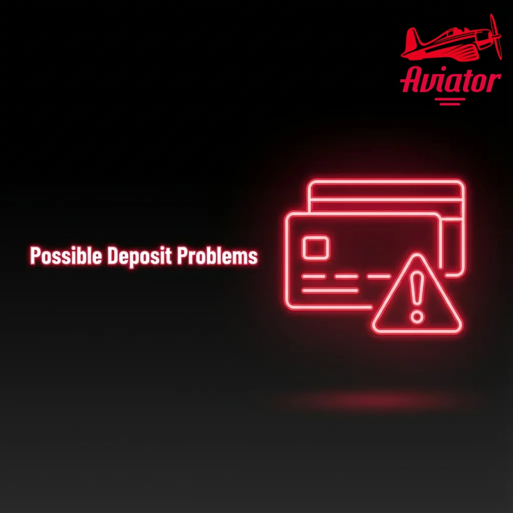 Illustration of Aviator deposit problems on India-facing casino apps with icons for declined, delayed, and incorrect payments