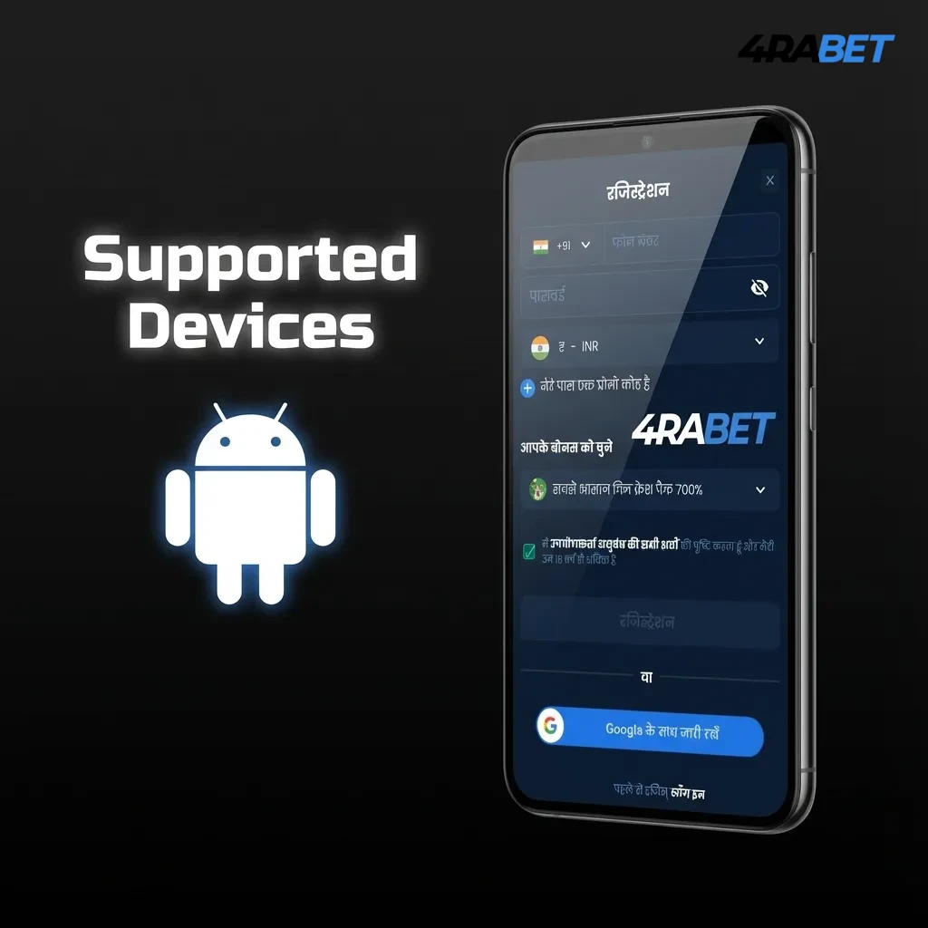 Graphic titled “Supported Devices” showing compatible iPhone and iPad models for the 4rabet Aviator PWA