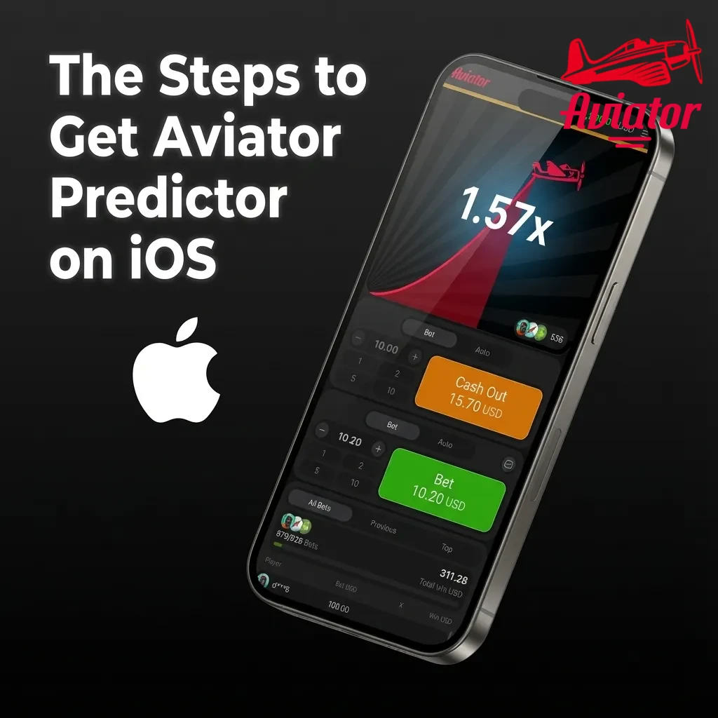 Illustrated iPhone screen showing Safari and iOS settings steps to install a third‑party Aviator Predictor app safely