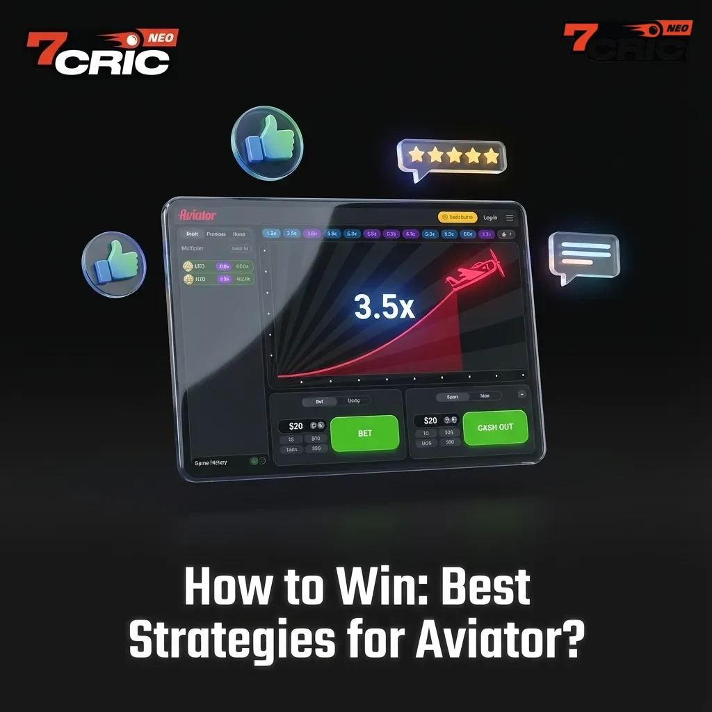 Illustration of Aviator game screen with betting strategy tips and cash-out multipliers highlighted in an instructional layout