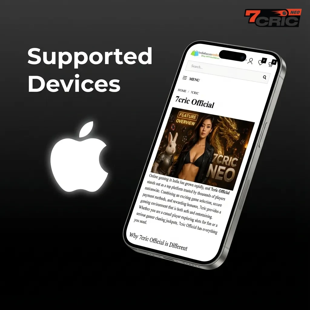 Graphic listing iPhone and iPad models compatible with the Aviator 7cric PWA on iOS 12 and later