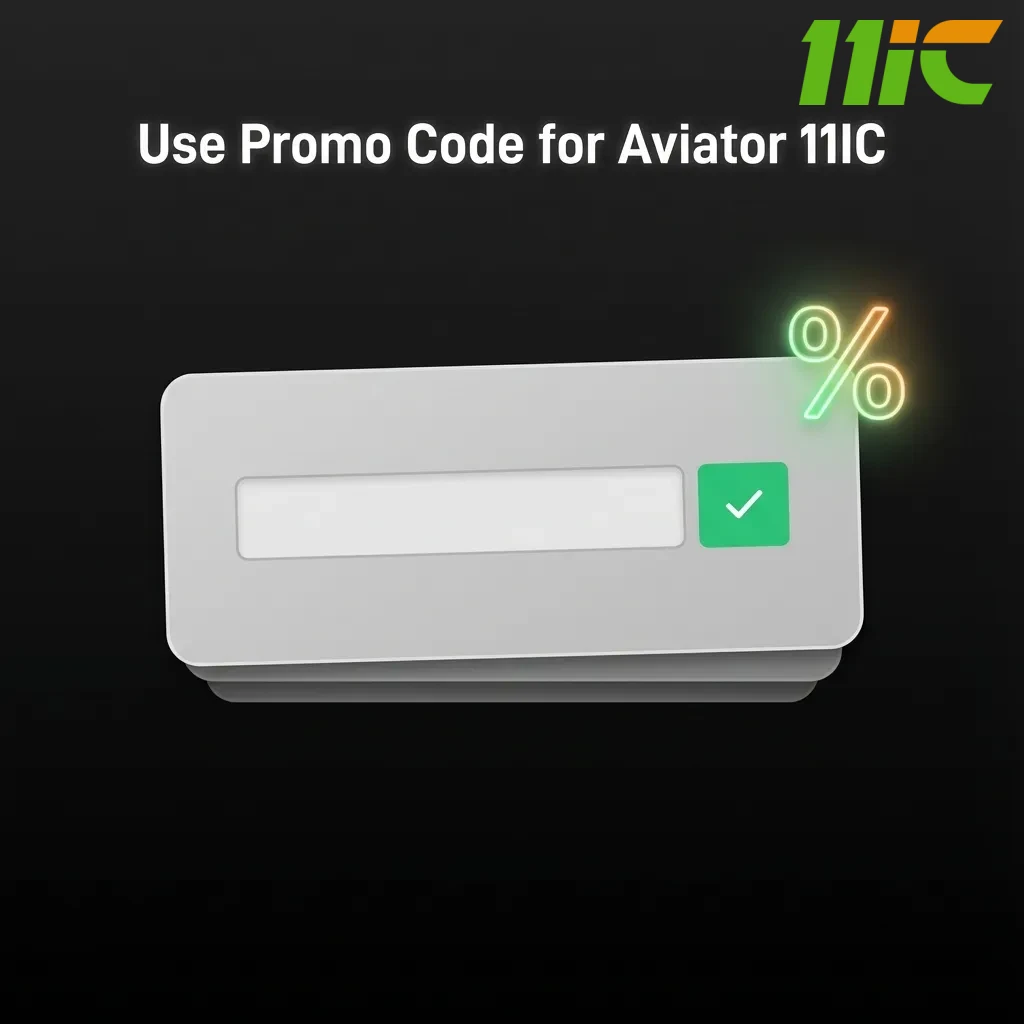 Banner for Aviator 11IC game highlighting promo code “AVIATOR200” for extra value on deposits and free bets