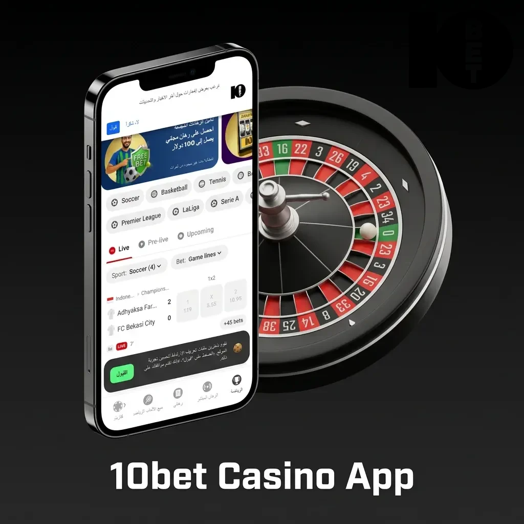 10bet casino app interface showing live dealer games, slots, and table games from top providers like Evolution Gaming and NetEnt