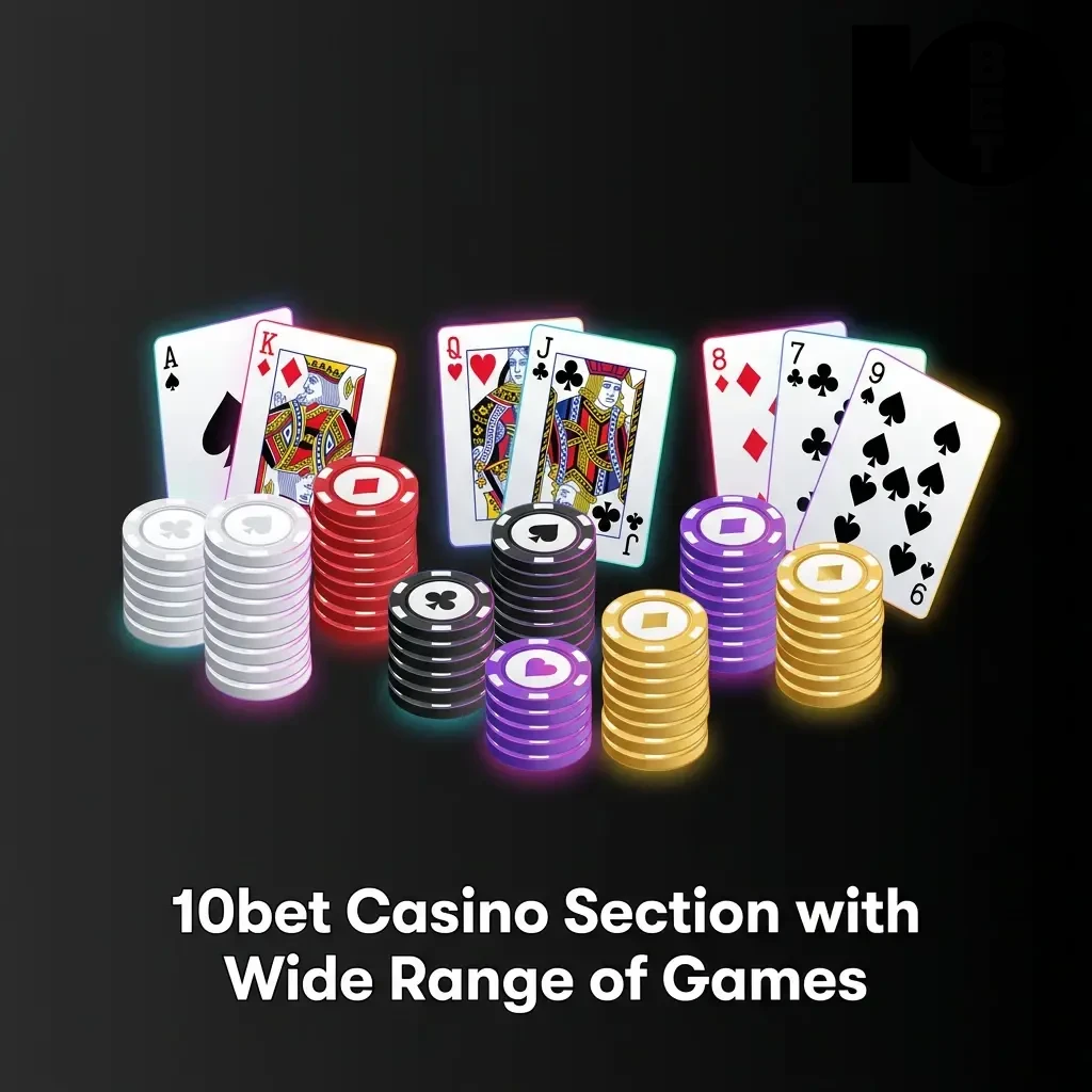 10bet casino section displaying diverse game categories including slots, table games, crash games, and live game shows