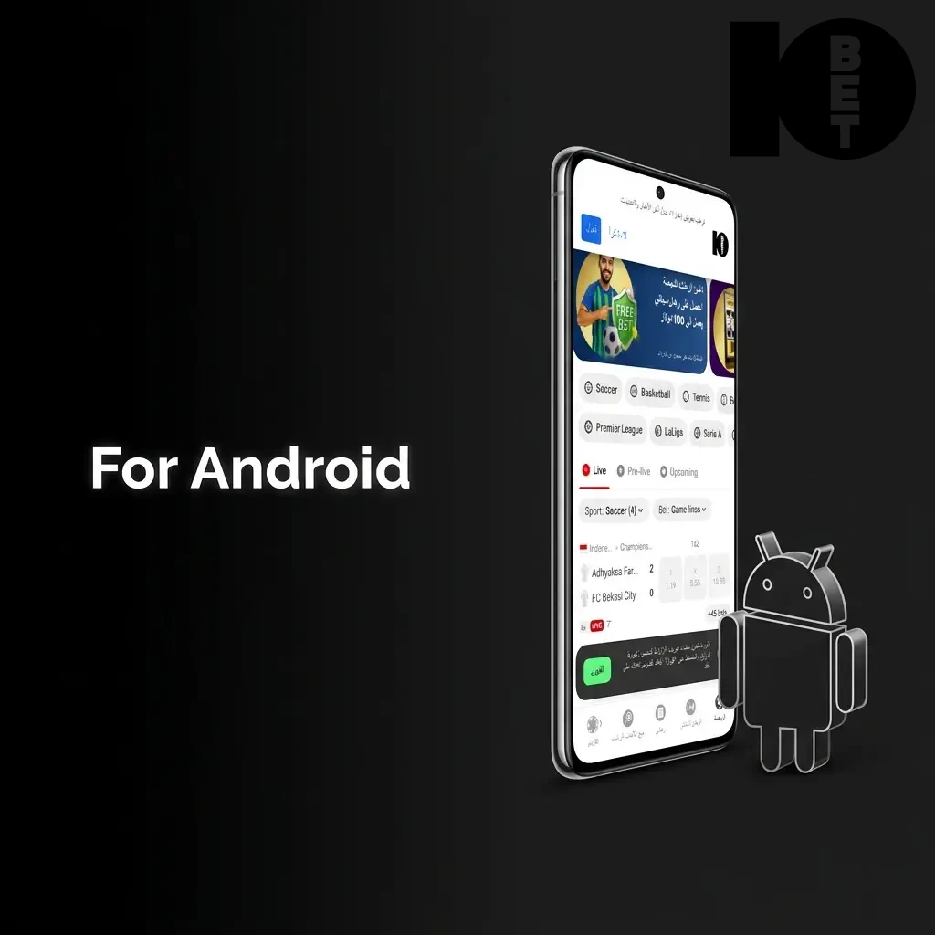 Android phone screen showing 10bet app APK download and installation steps for Android 5.0 or higher devices.