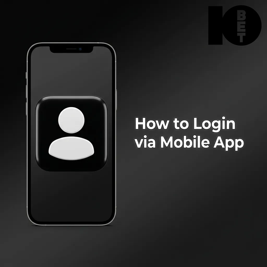 Person tapping Log In on 10bet mobile app to access account using registered email and password