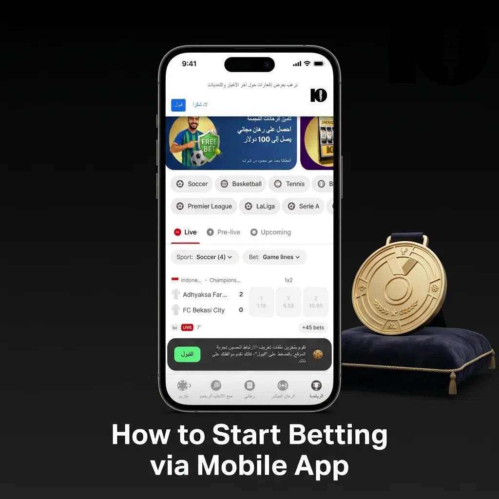 Person placing a sports bet on the 10bet mobile app, navigating through sports markets and confirming a wager