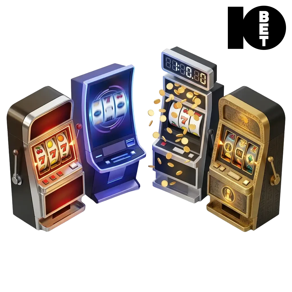 10bet slots lobby featuring diverse themed slot machines with bonus rounds, jackpots, and a 100% welcome bonus up to $2,000
