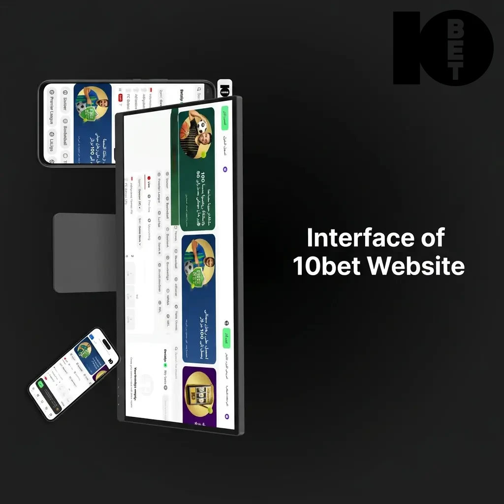 10bet website homepage showing top navigation with Sports, Live Betting, Casino, Live Casino, Cybersports, and Promotions tabs.