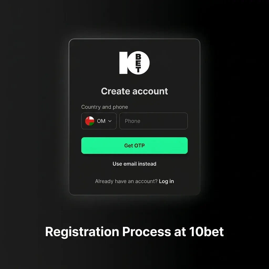 Step-by-step 10bet registration process showing sign-up form, email verification, and first deposit instructions