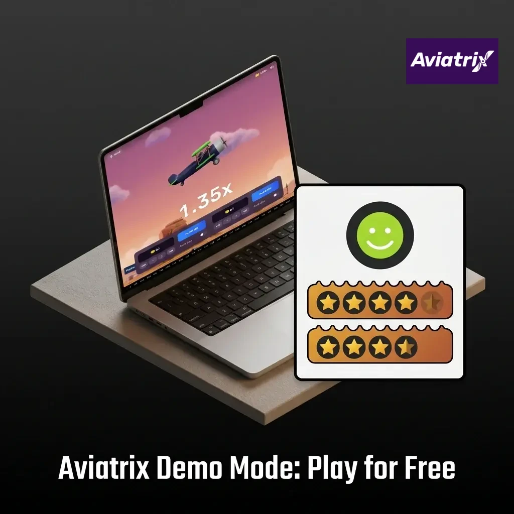Aviatrix demo mode interface on 10bet showing virtual credits, multiplier display, and cash-out button for free play