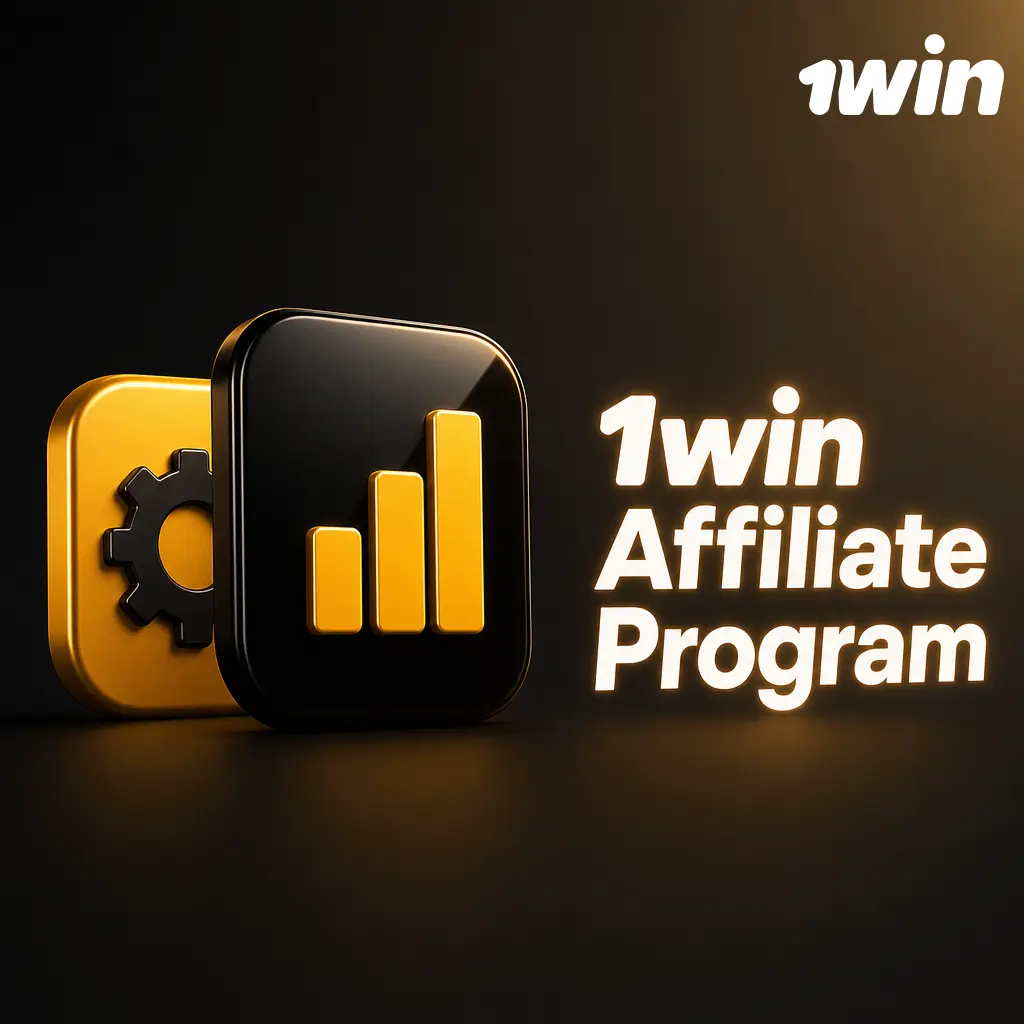 1win Partners affiliate program dashboard showing revenue share commissions, real-time stats, and payout options for affiliates