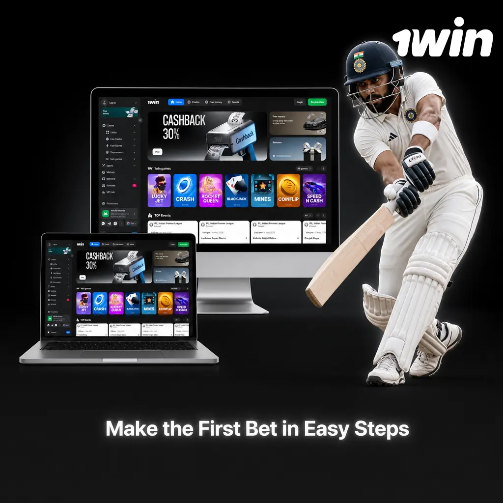 Step-by-step guide to placing your first bet on 1win in under five minutes from registration to confirmation