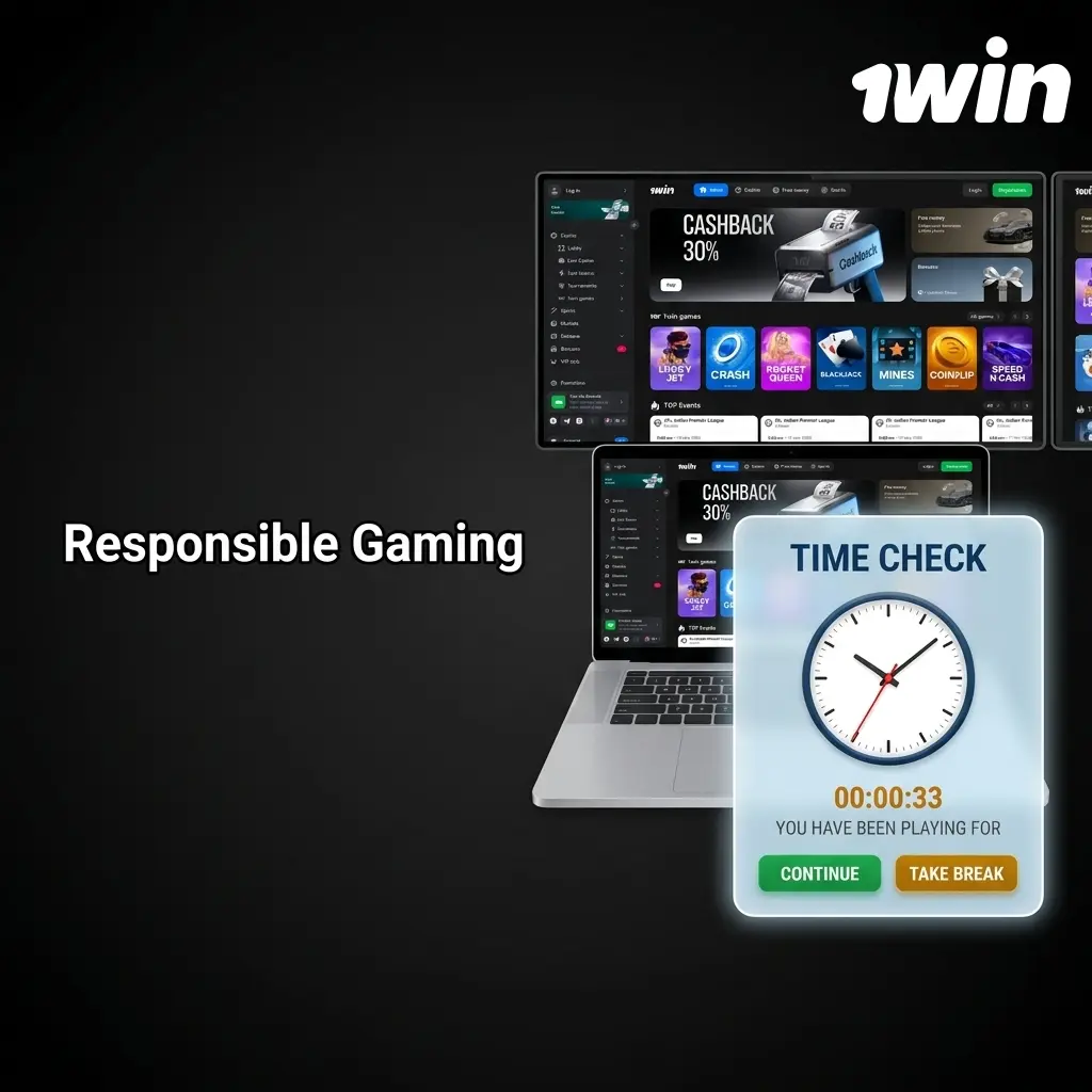 1win responsible gaming tools including deposit limits, session controls, self-exclusion, and support resources for Indian players