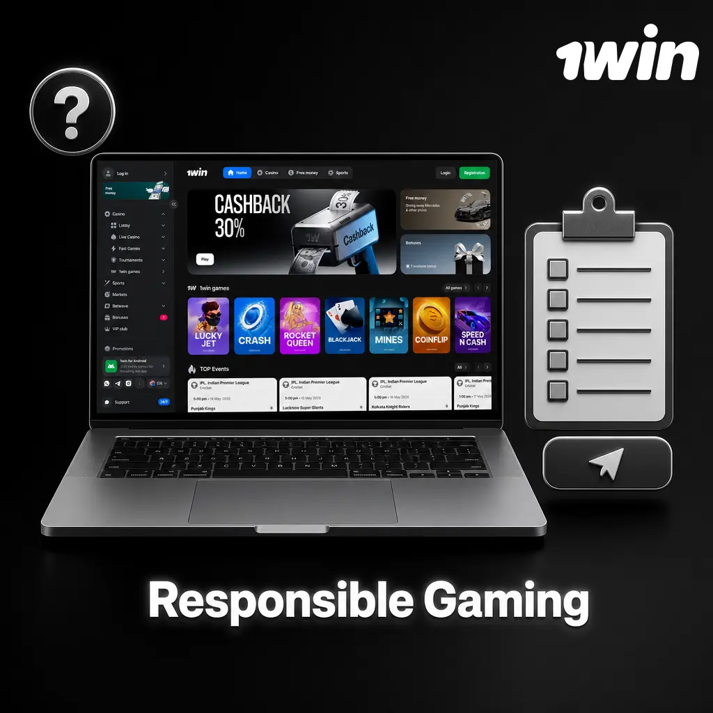 1win responsible gaming tools including deposit limits, self-exclusion, session controls, and player support resources
