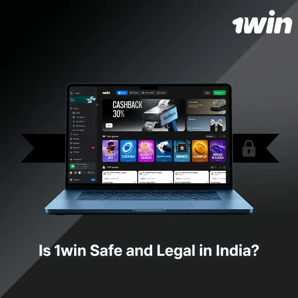 1win Curaçao licensed platform showing SSL security and legal compliance for Indian players betting online
