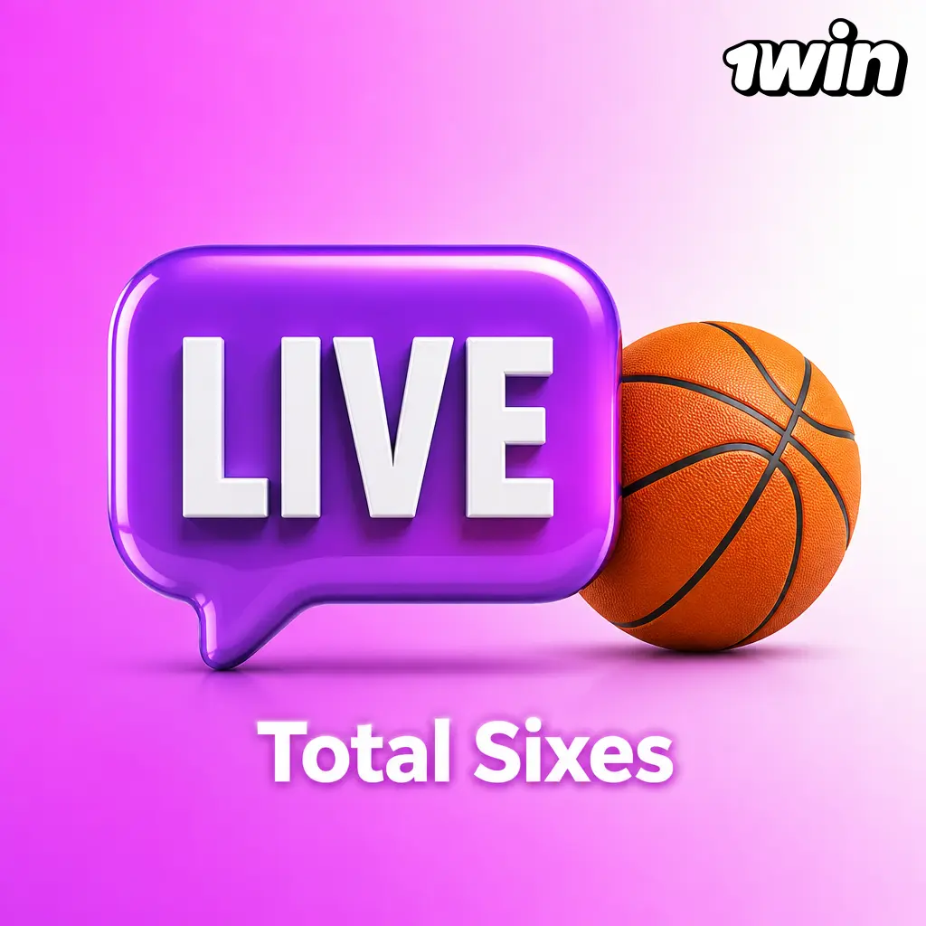 1win total sixes betting for ICC Men's T20 World Cup 2026 matches.