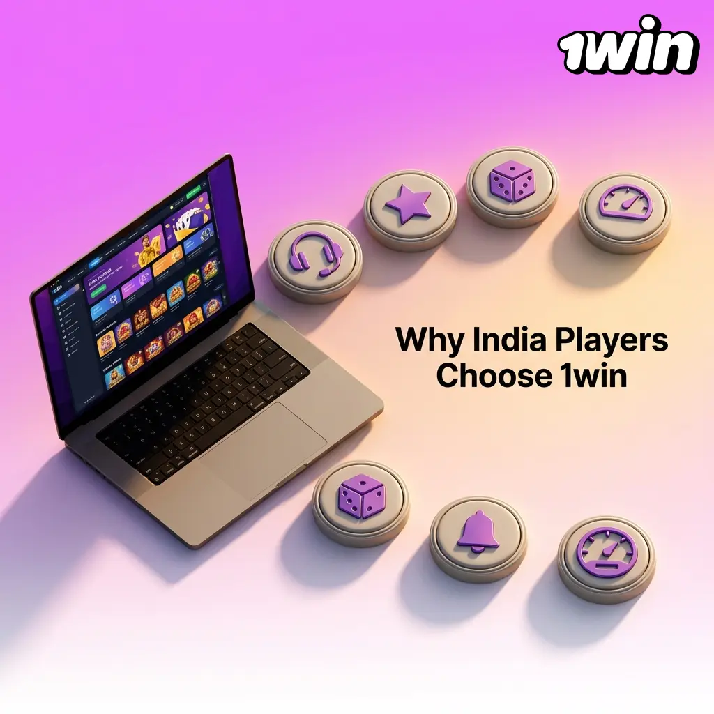 1win platform features for Indian players showing INR payments, cricket betting, and 500% welcome bonus up to 1,80,000 INR